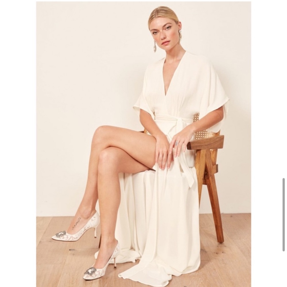 NWT Reformation Winslow Dress Ivory Medium